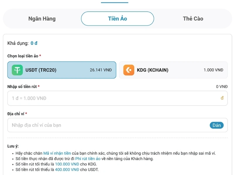 Rút tiền bằng tiền điện tử